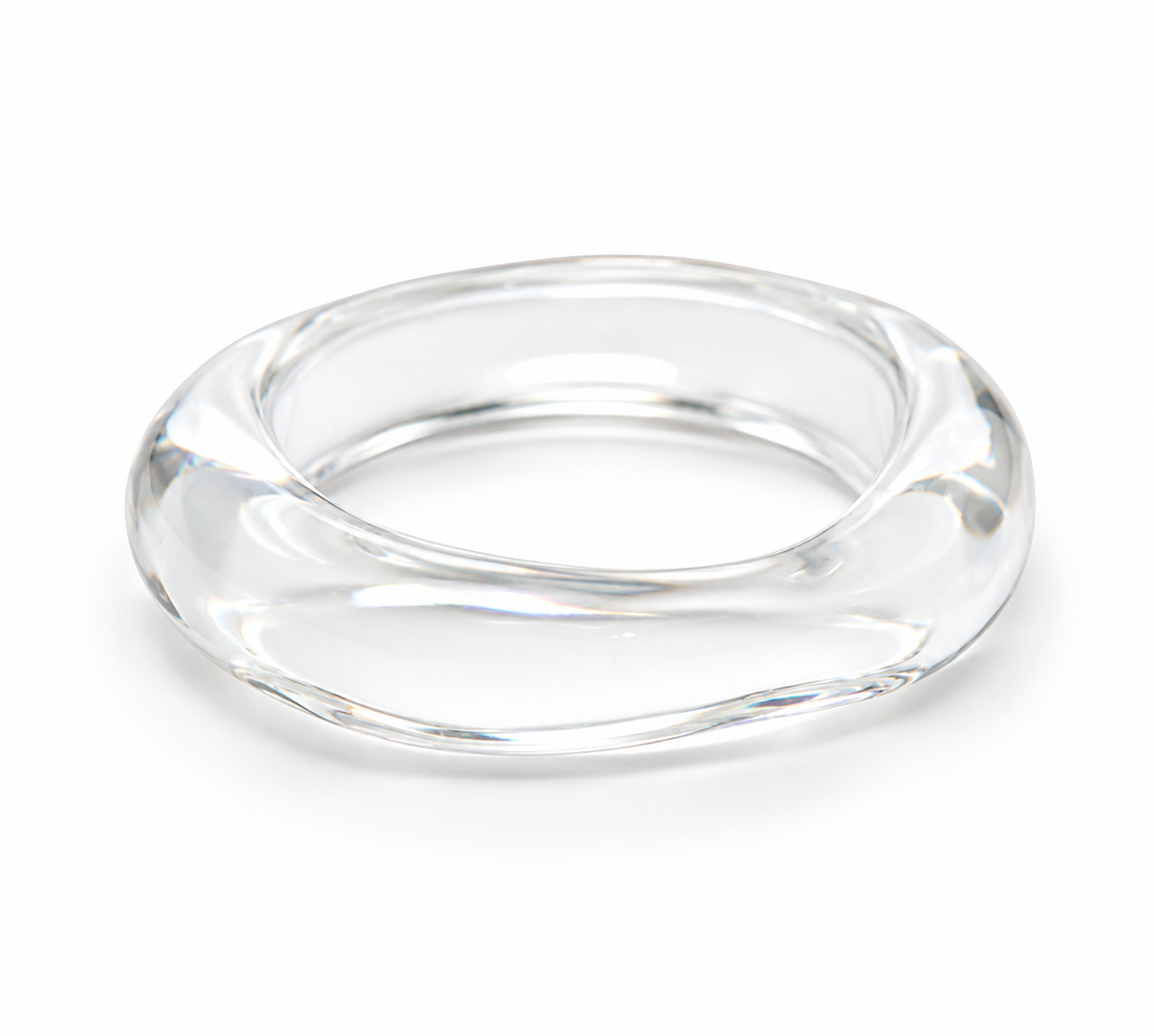 Clear Slender Borosilicate Glass Ring