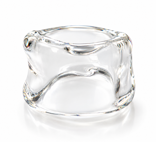Wide clear light pattern Glass Ring 120