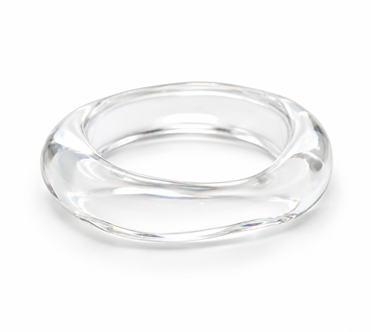 Clear Slender Borosilicate Glass Ring